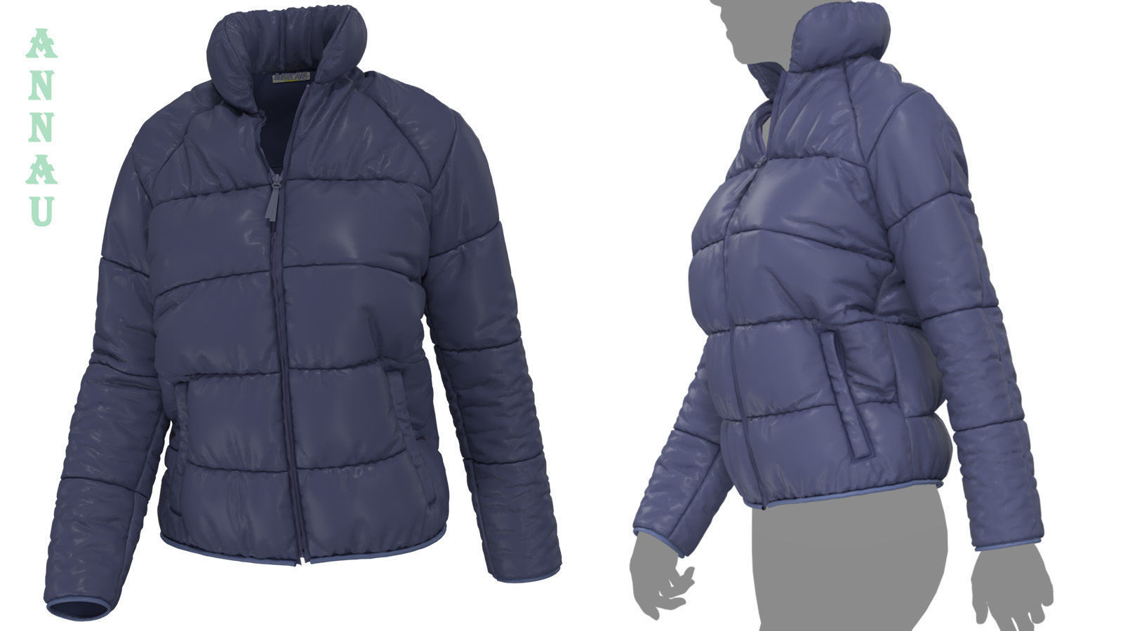 THREE PUFFER JACKETS SET 3D model_10
