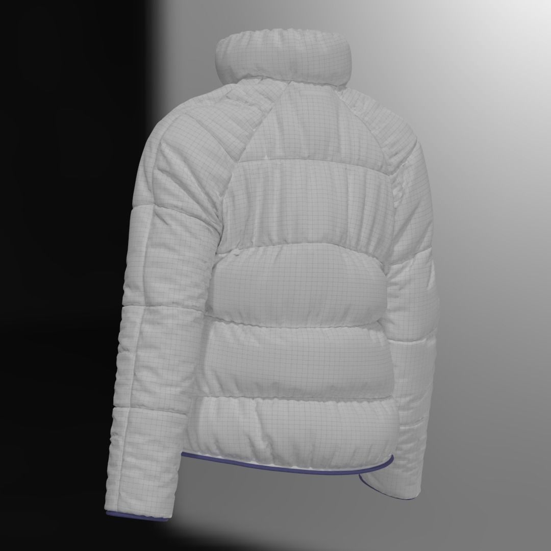 THREE PUFFER JACKETS SET 3D model_5