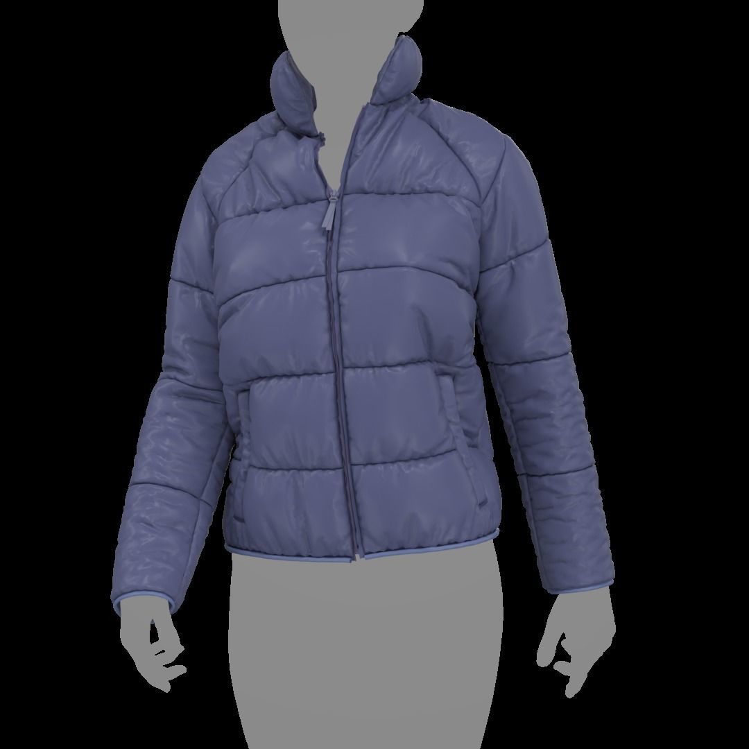 THREE PUFFER JACKETS SET 3D model_6