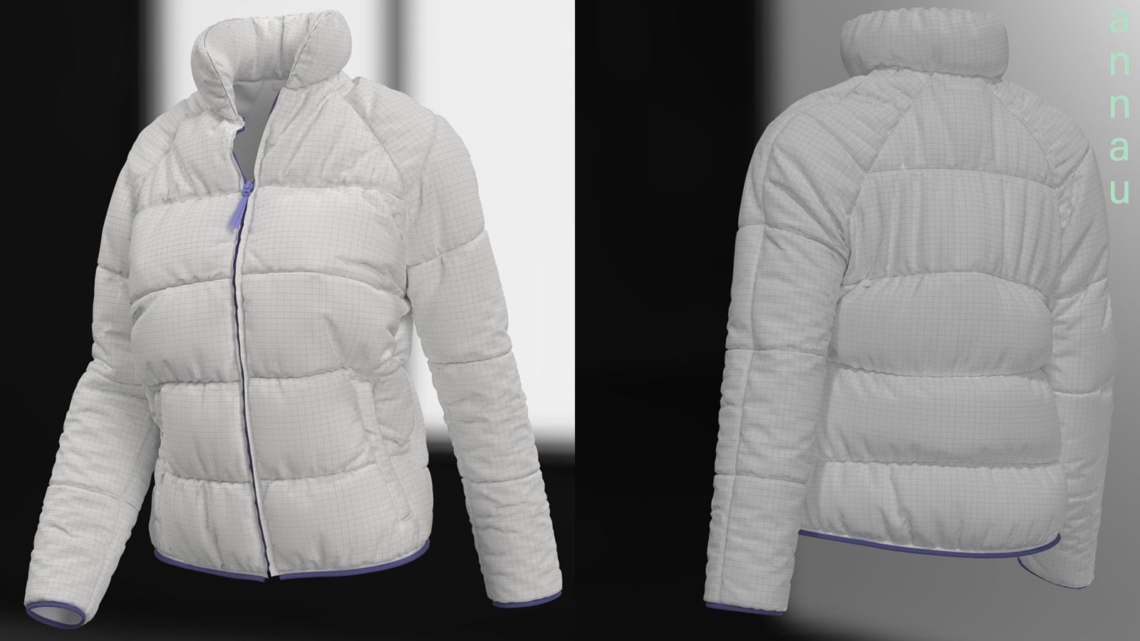 THREE PUFFER JACKETS SET 3D model_8