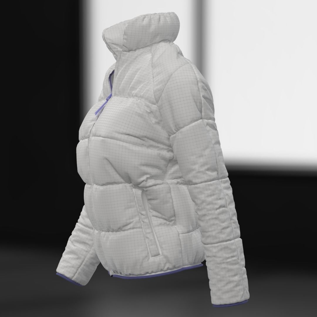 THREE PUFFER JACKETS SET 3D model_4