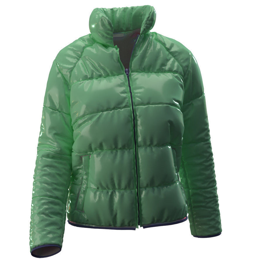 THREE PUFFER JACKETS SET 3D model_2
