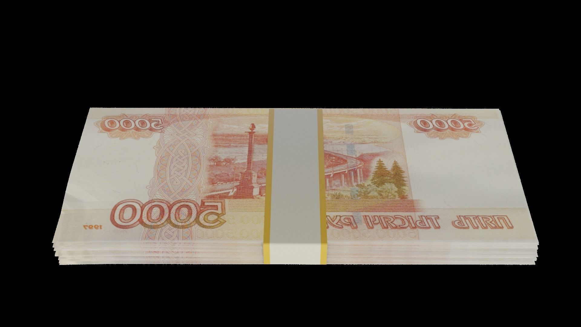 Russian Stacks Of Money 3D 3D model_2