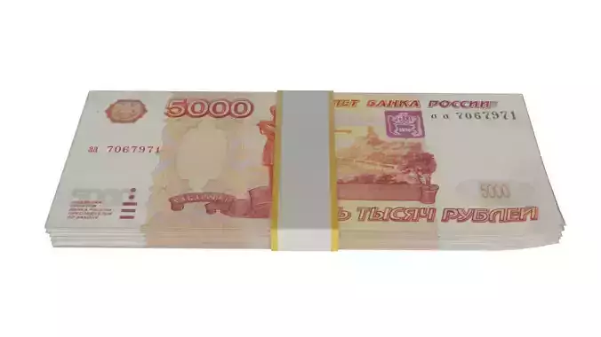 Russian Stacks Of Money 3D