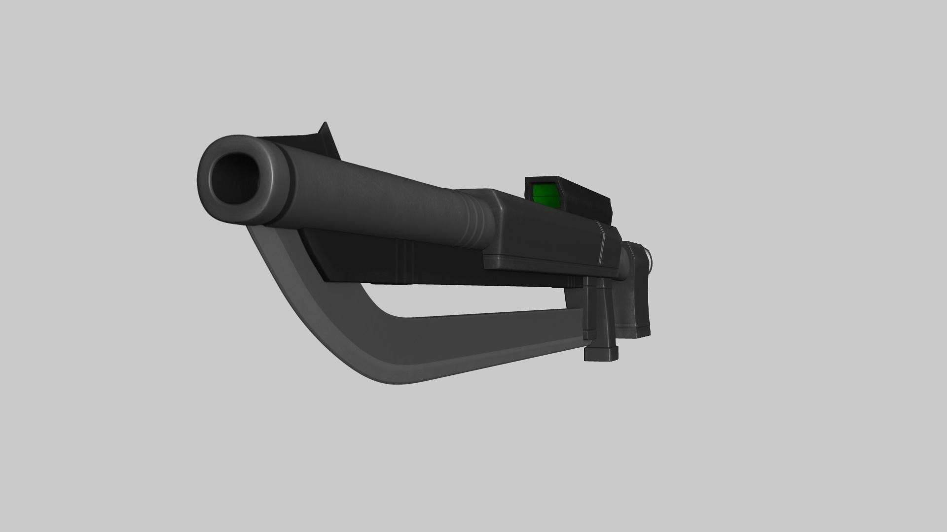 Sci-Fi Gun Blade Sniper - Gunblade Weaponry Low-poly 3D model_6