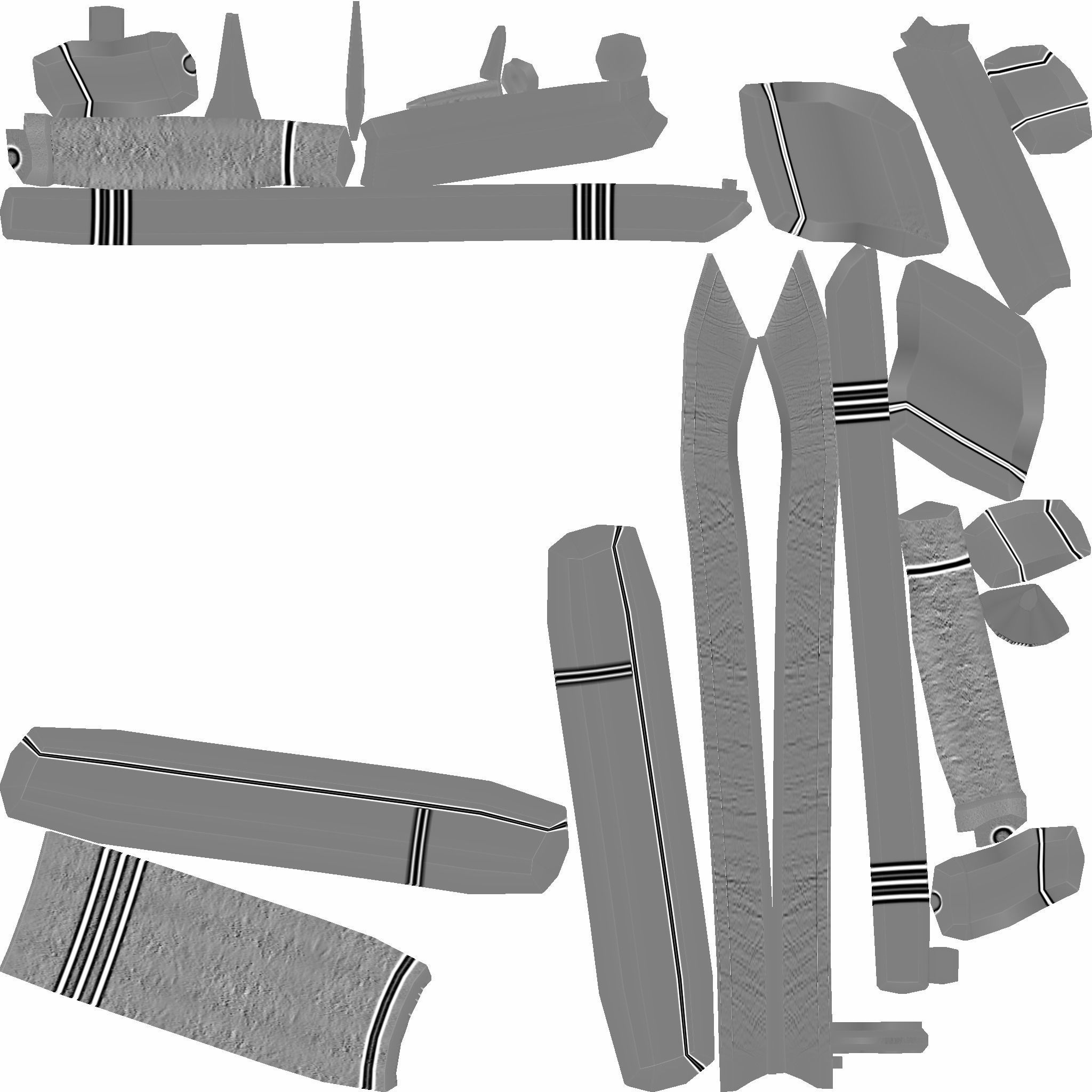 Sci-Fi Gun Blade Sniper - Gunblade Weaponry Low-poly 3D model_19