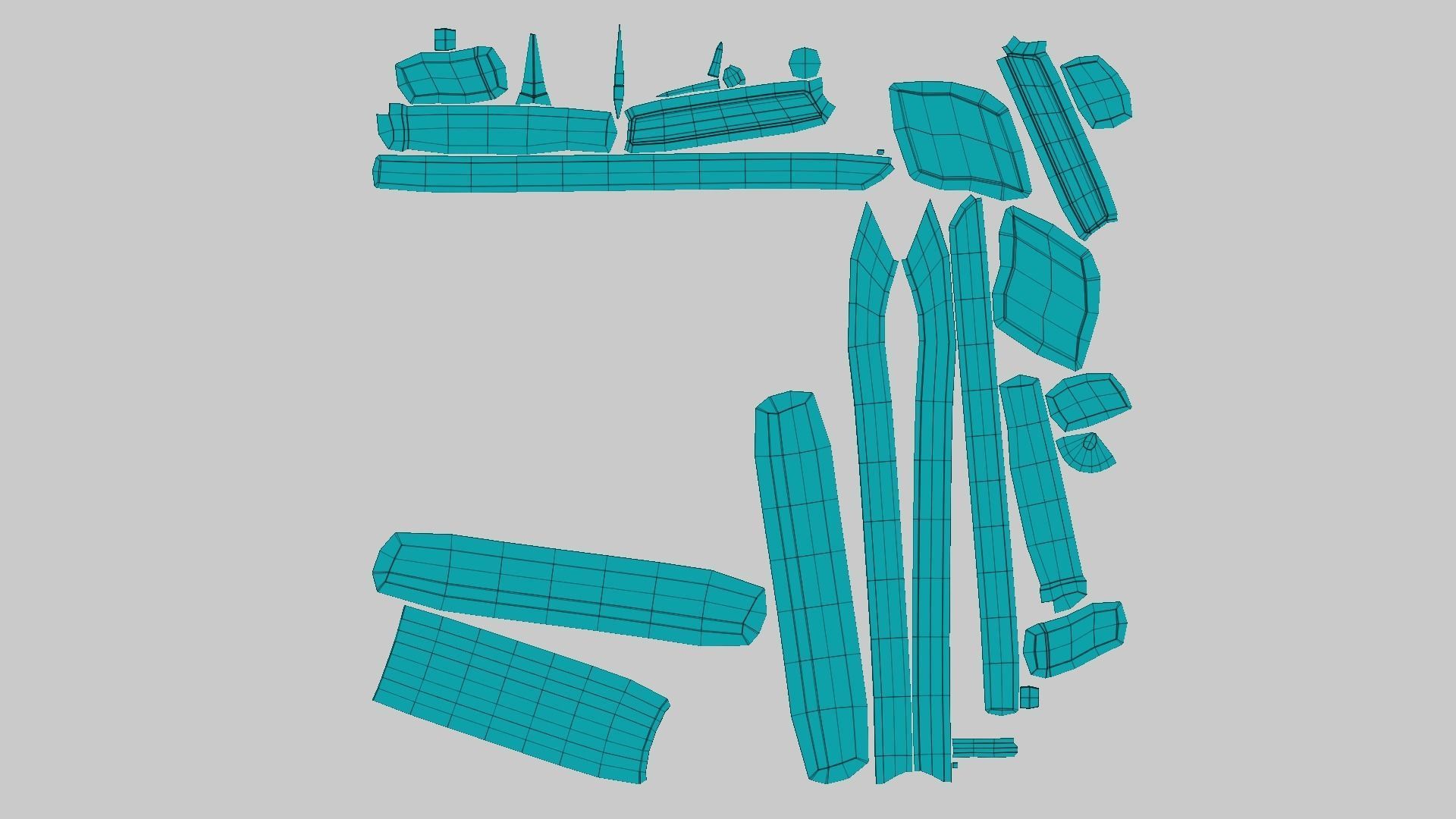 Sci-Fi Gun Blade Sniper - Gunblade Weaponry Low-poly 3D model_16