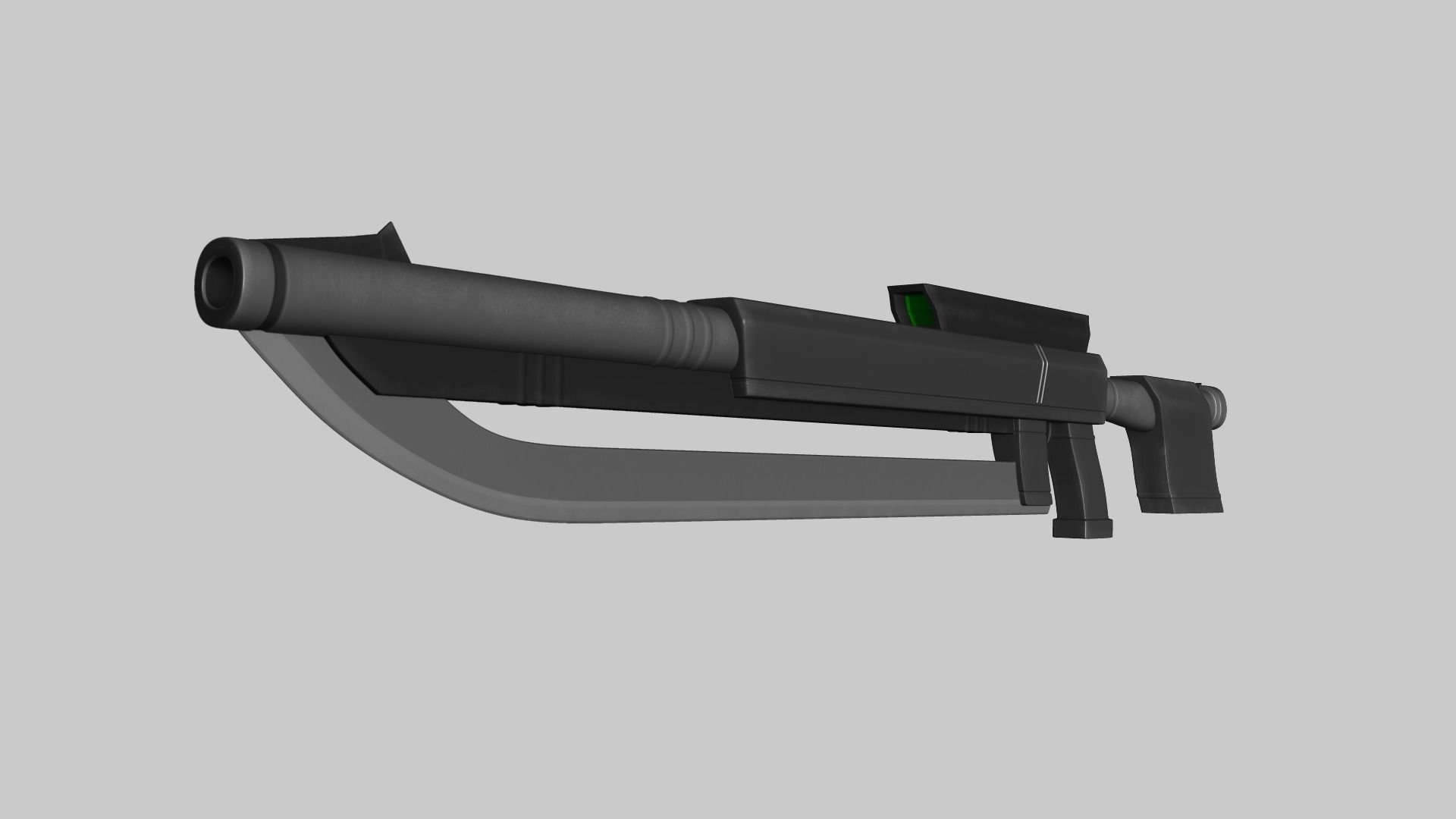 Sci-Fi Gun Blade Sniper - Gunblade Weaponry Low-poly 3D model_2