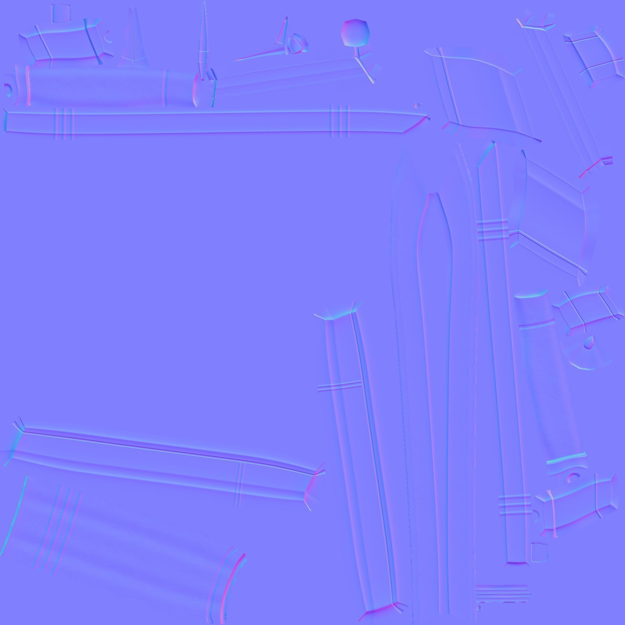 Sci-Fi Gun Blade Sniper - Gunblade Weaponry Low-poly 3D model_21