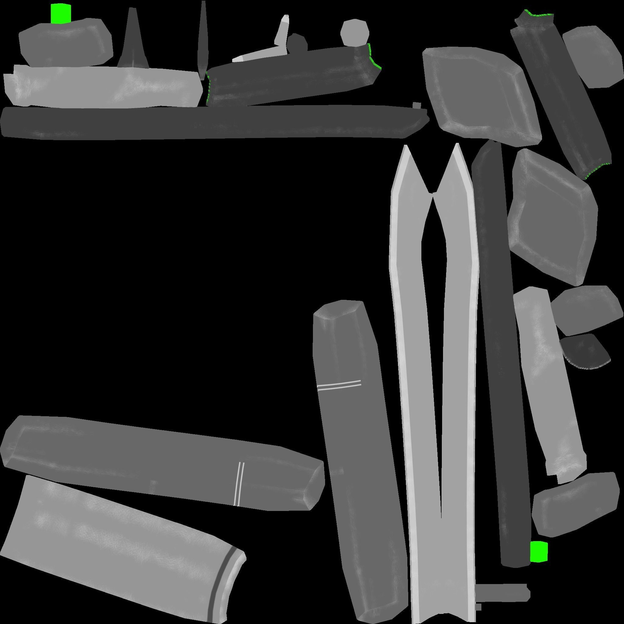 Sci-Fi Gun Blade Sniper - Gunblade Weaponry Low-poly 3D model_23