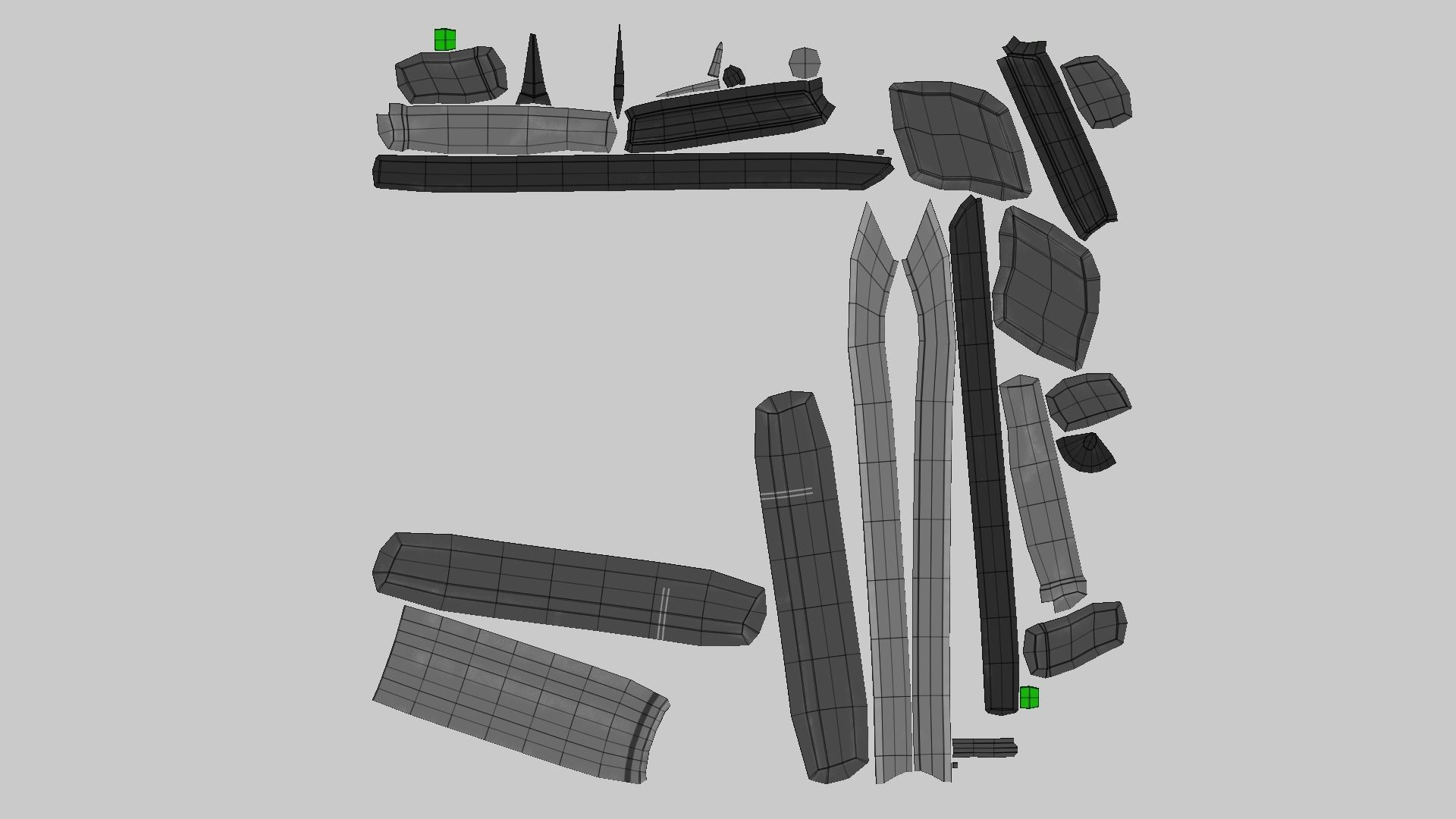 Sci-Fi Gun Blade Sniper - Gunblade Weaponry Low-poly 3D model_15