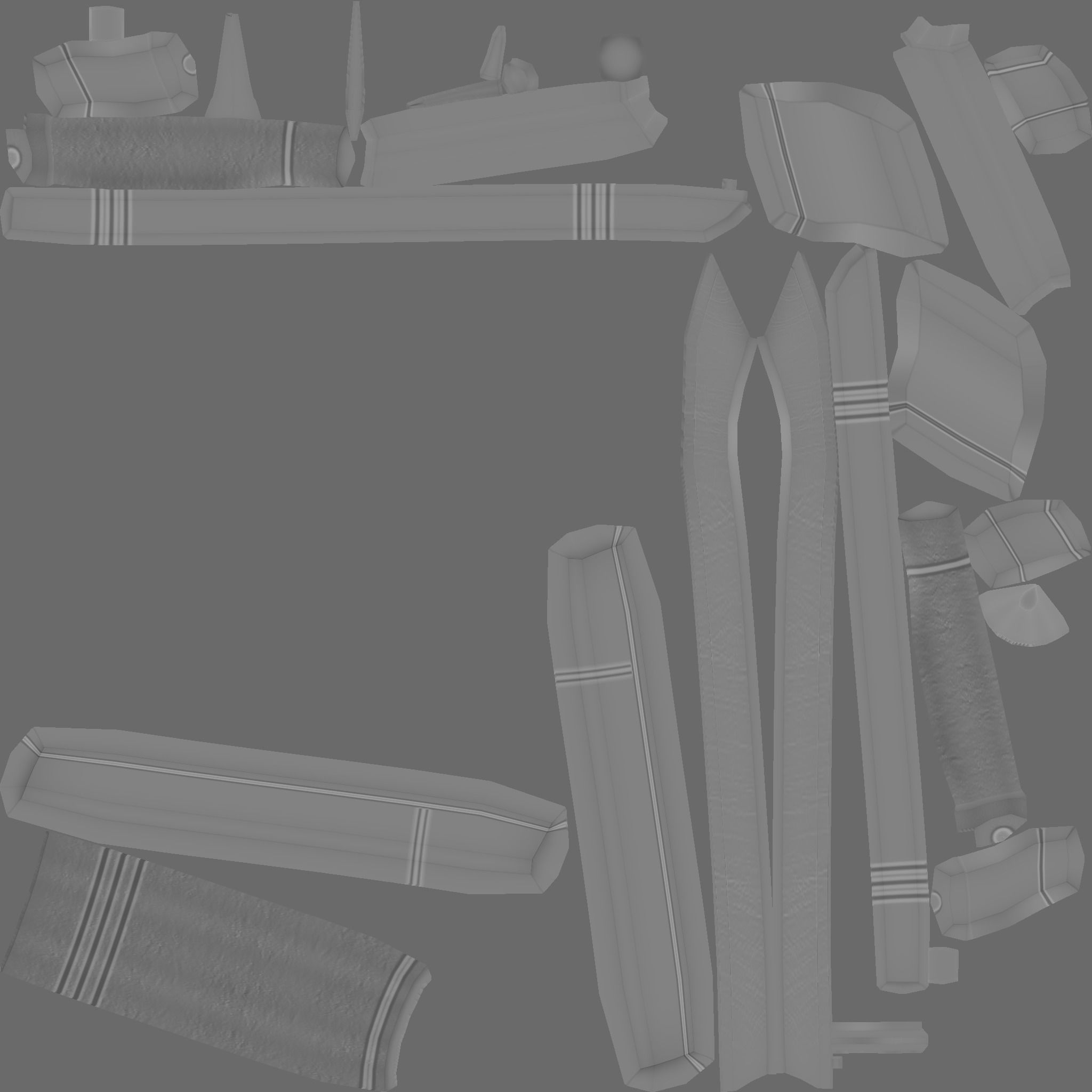 Sci-Fi Gun Blade Sniper - Gunblade Weaponry Low-poly 3D model_18