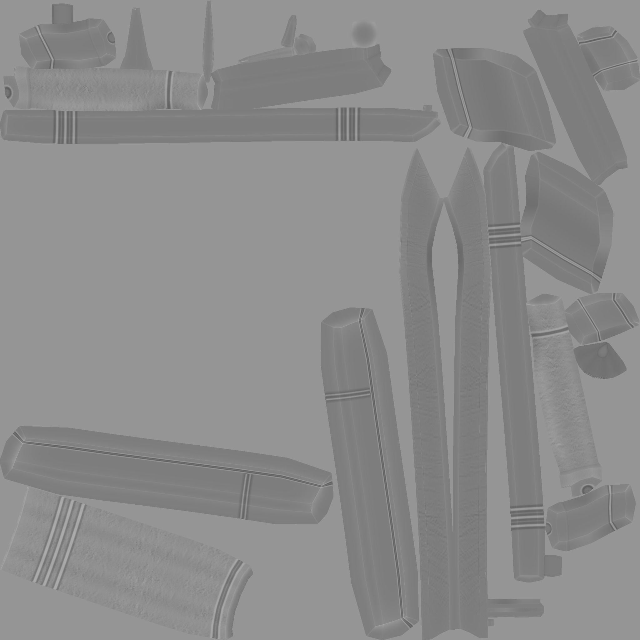 Sci-Fi Gun Blade Sniper - Gunblade Weaponry Low-poly 3D model_22