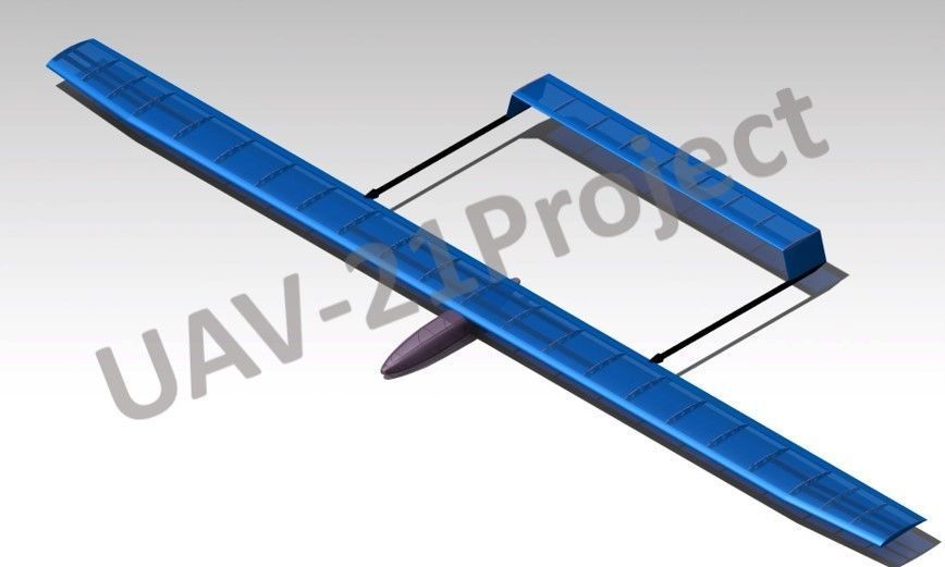 Long Endurance Electric UAV 3D model  3D print model_9