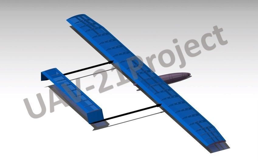 Long Endurance Electric UAV 3D model  3D print model_11