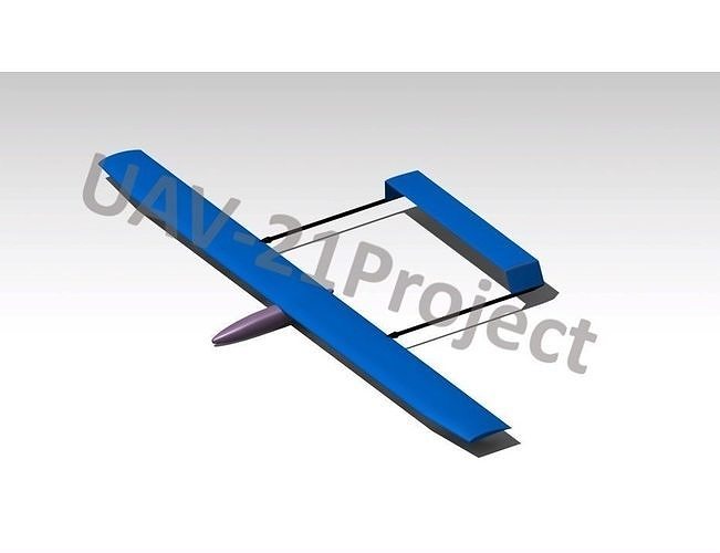 Long Endurance Electric UAV 3D model  3D print model