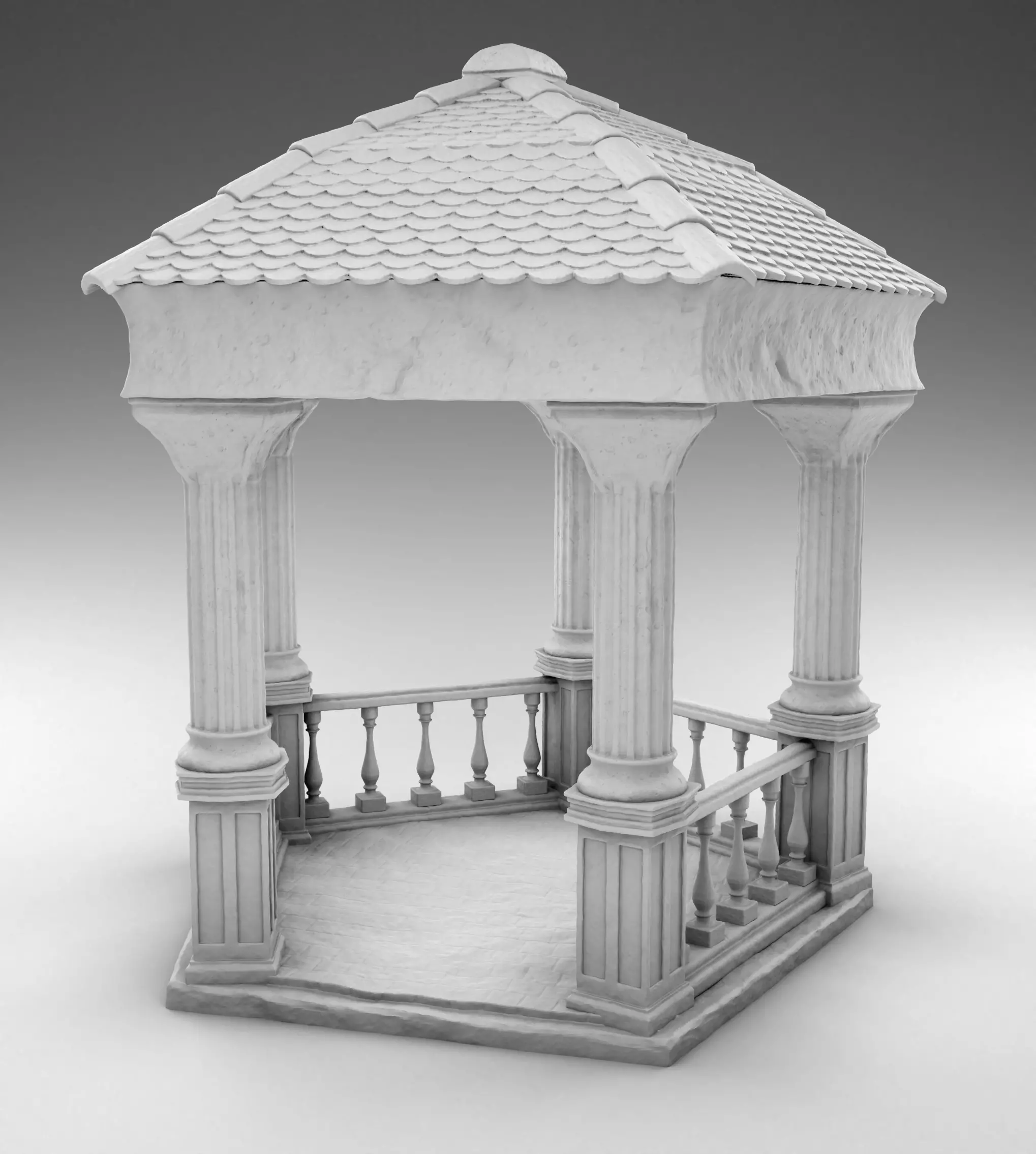 Greek gazebo 3D print model_0