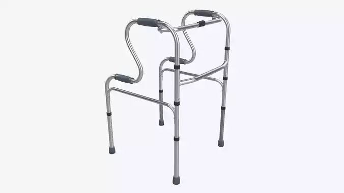 Dual riser walking folding frame