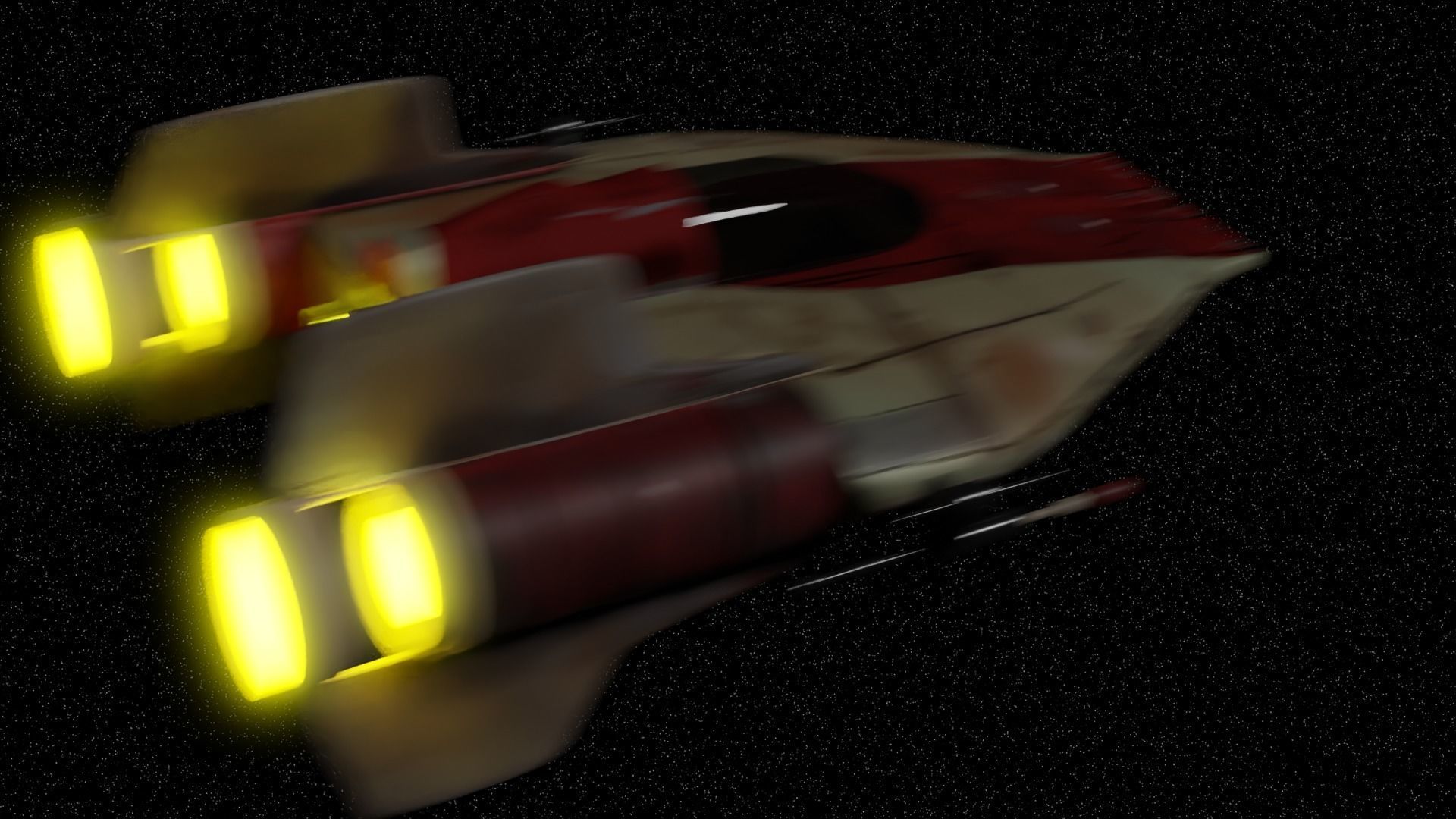 A-Wing Starfighter Free low-poly 3D model_8