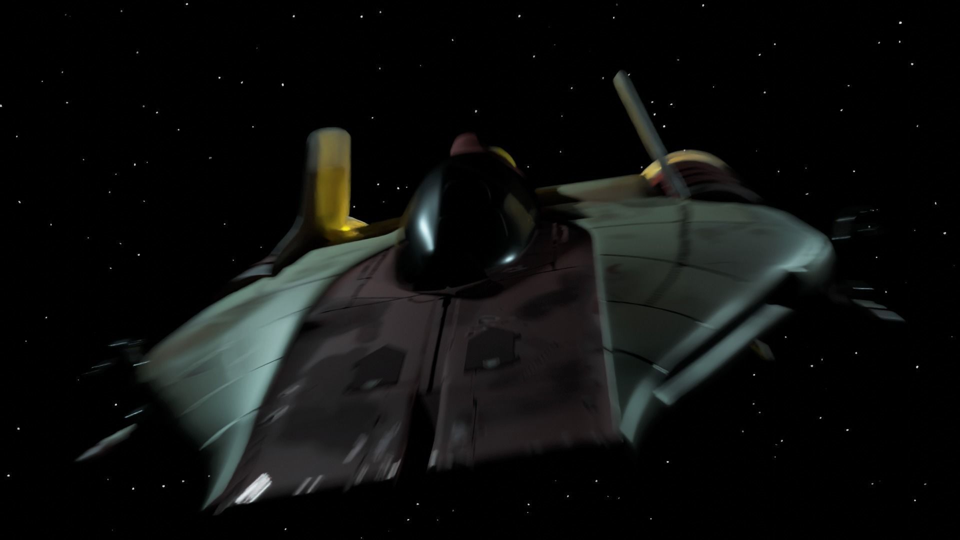 A-Wing Starfighter Free low-poly 3D model_6