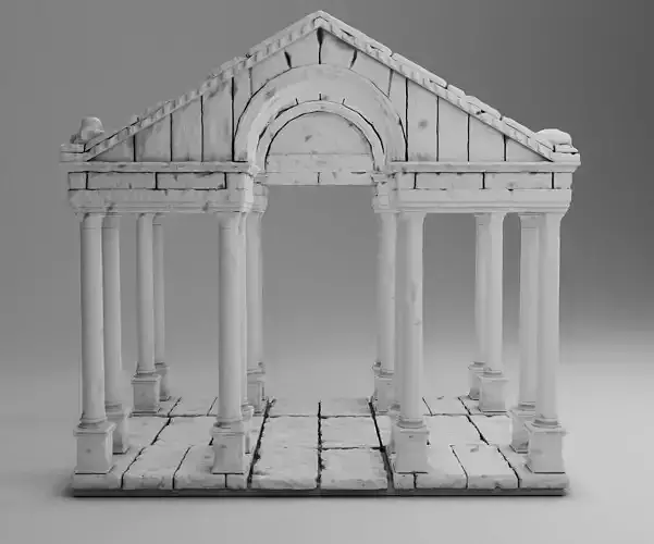 Destroyed ancient Greek arch 3D print model