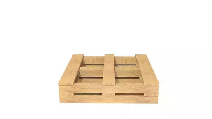 wooden pallet seat  Low-poly 3D model