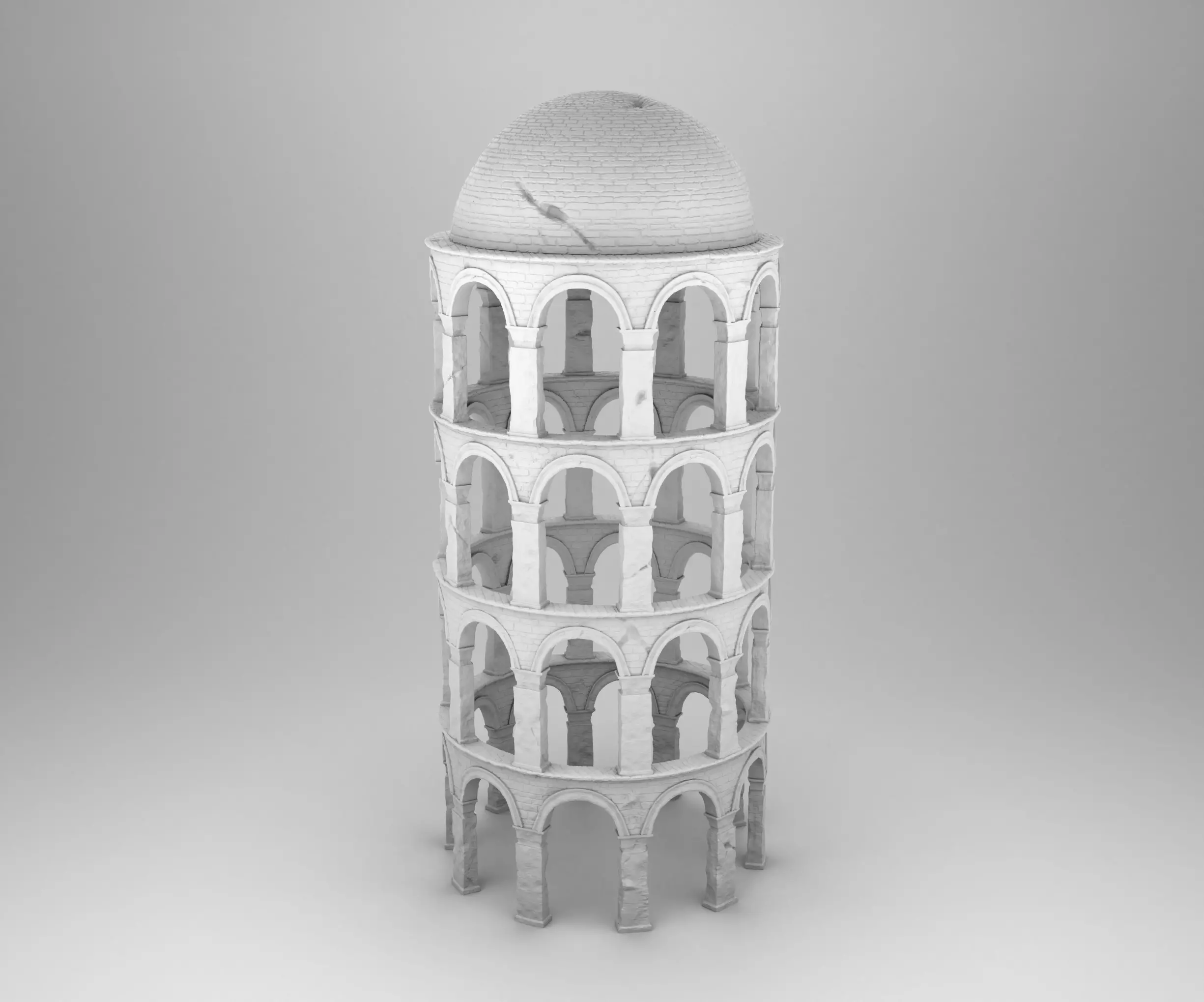 Ancient Greek tower 3D print model_0