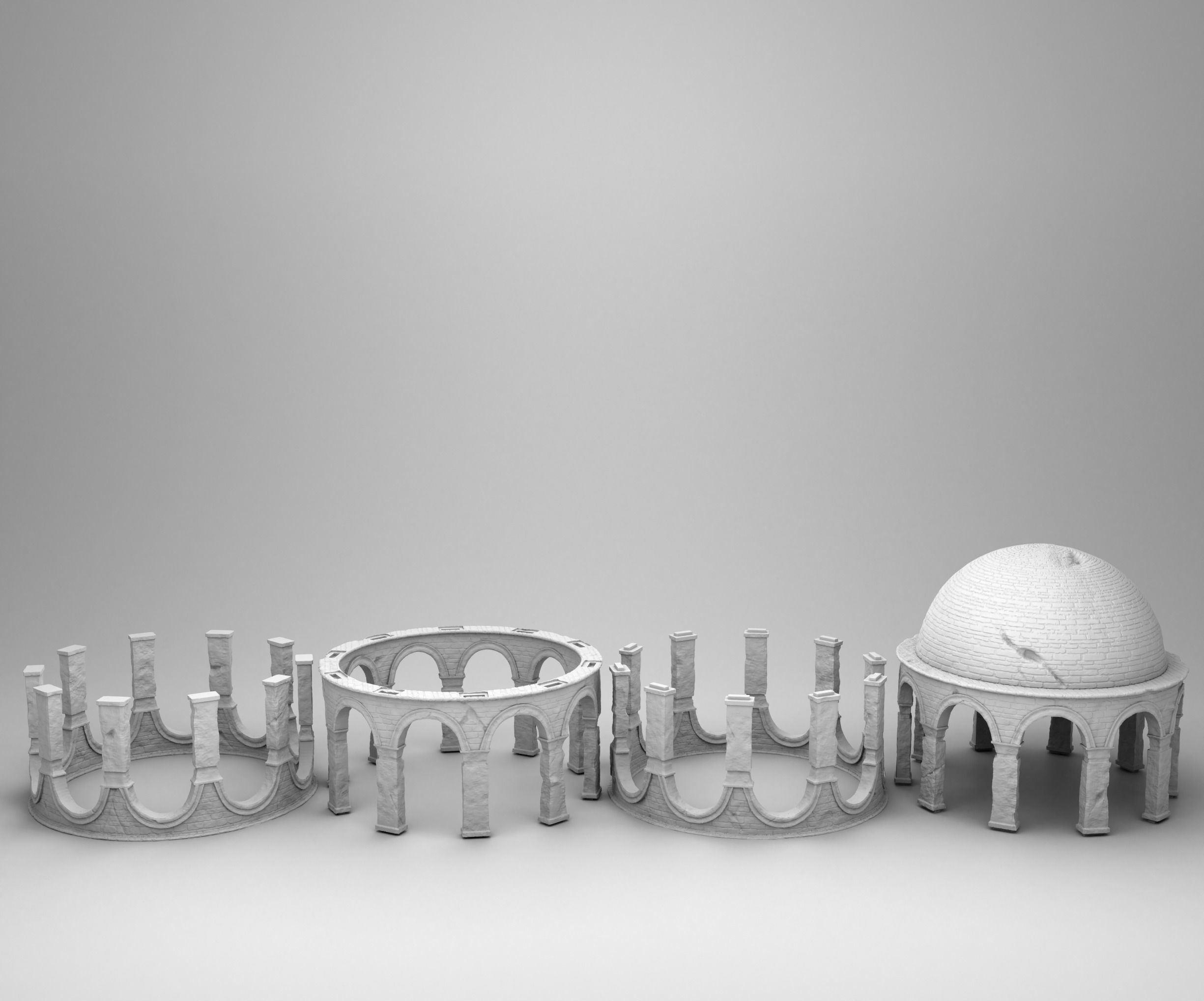 Ancient Greek tower 3D print model_1