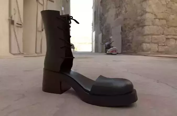 Woman high black sandal