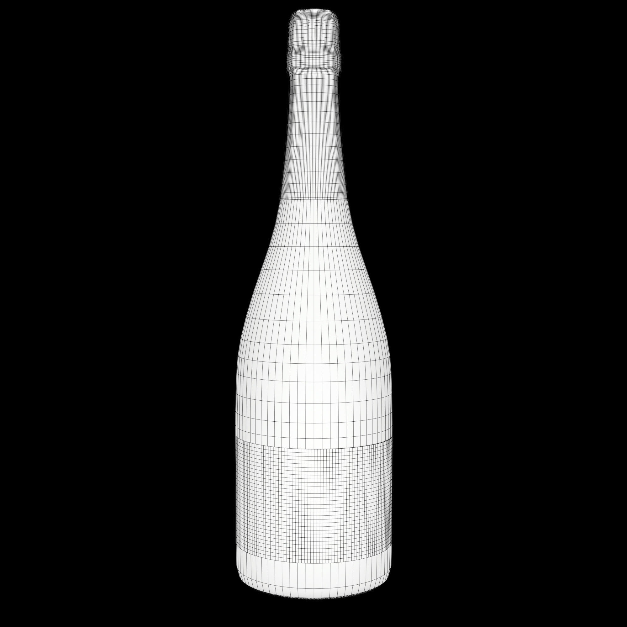 Rose Champagne bottle  3D model_5