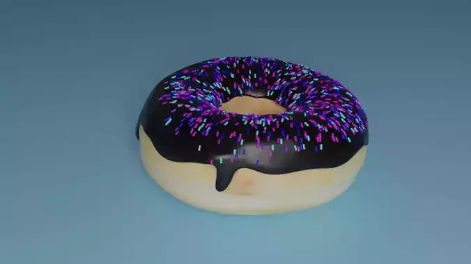 chocolate donut 3D model