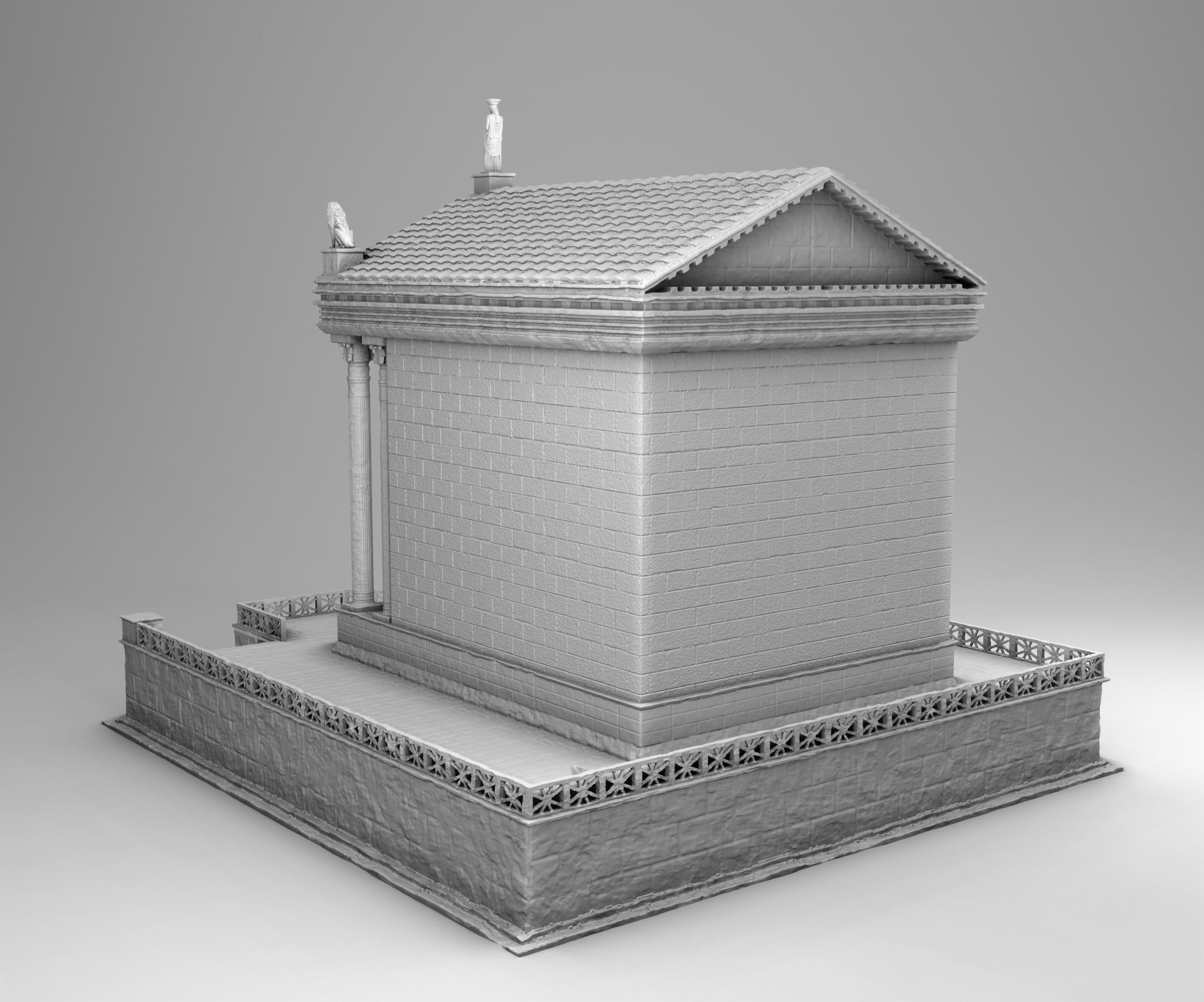Large Greek temple 3D print model_1