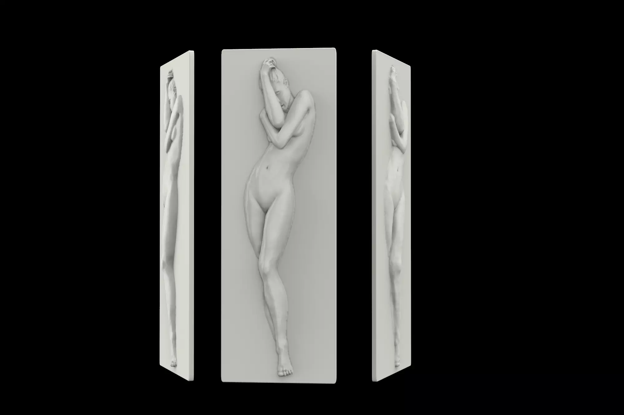  Bas relief of the woman 3D print model_0