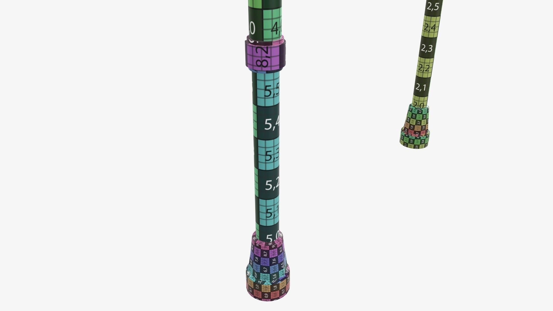 Forearm lightweight walking crutches 3D model_14