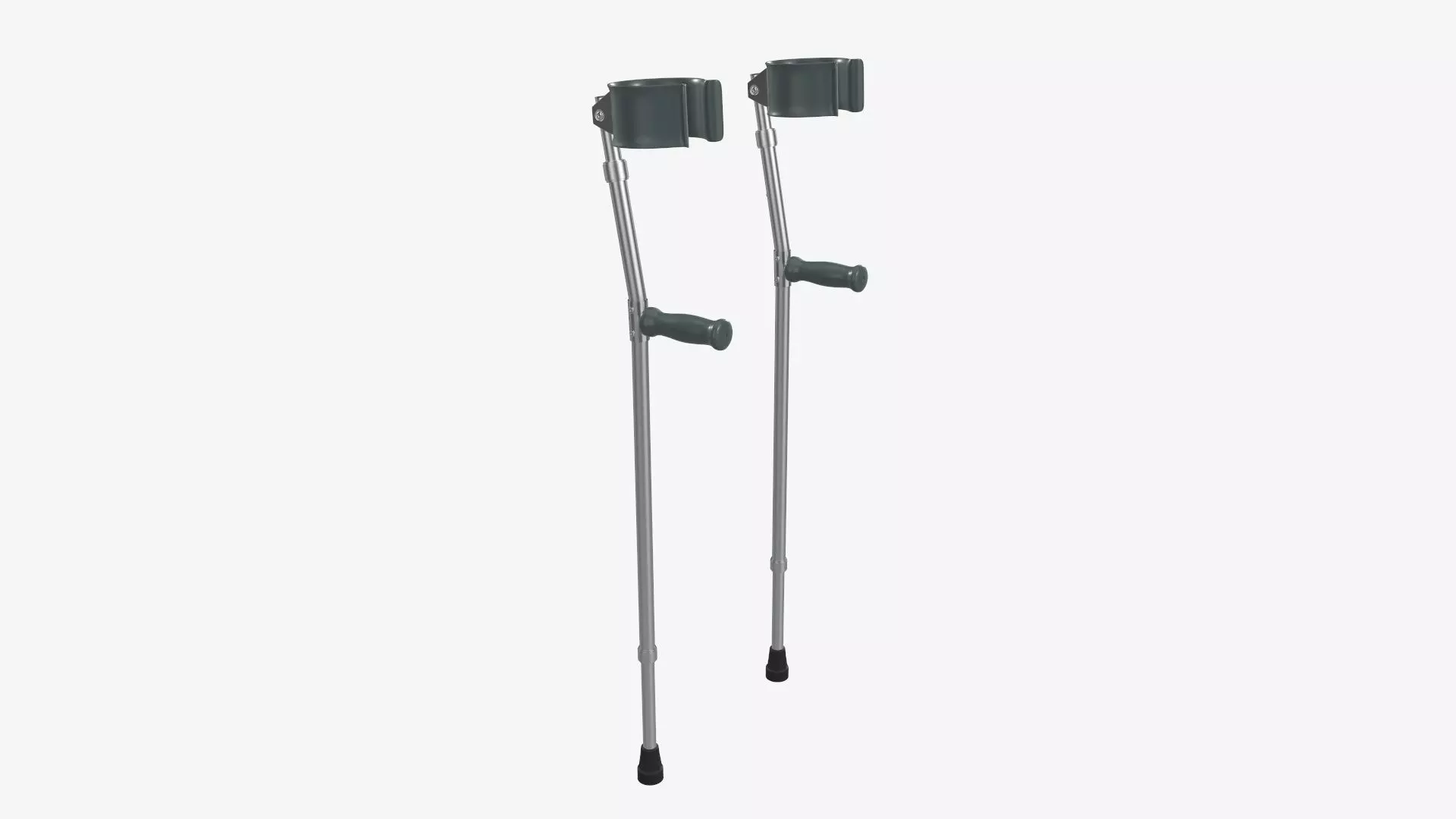 Forearm lightweight walking crutches 3D model_0