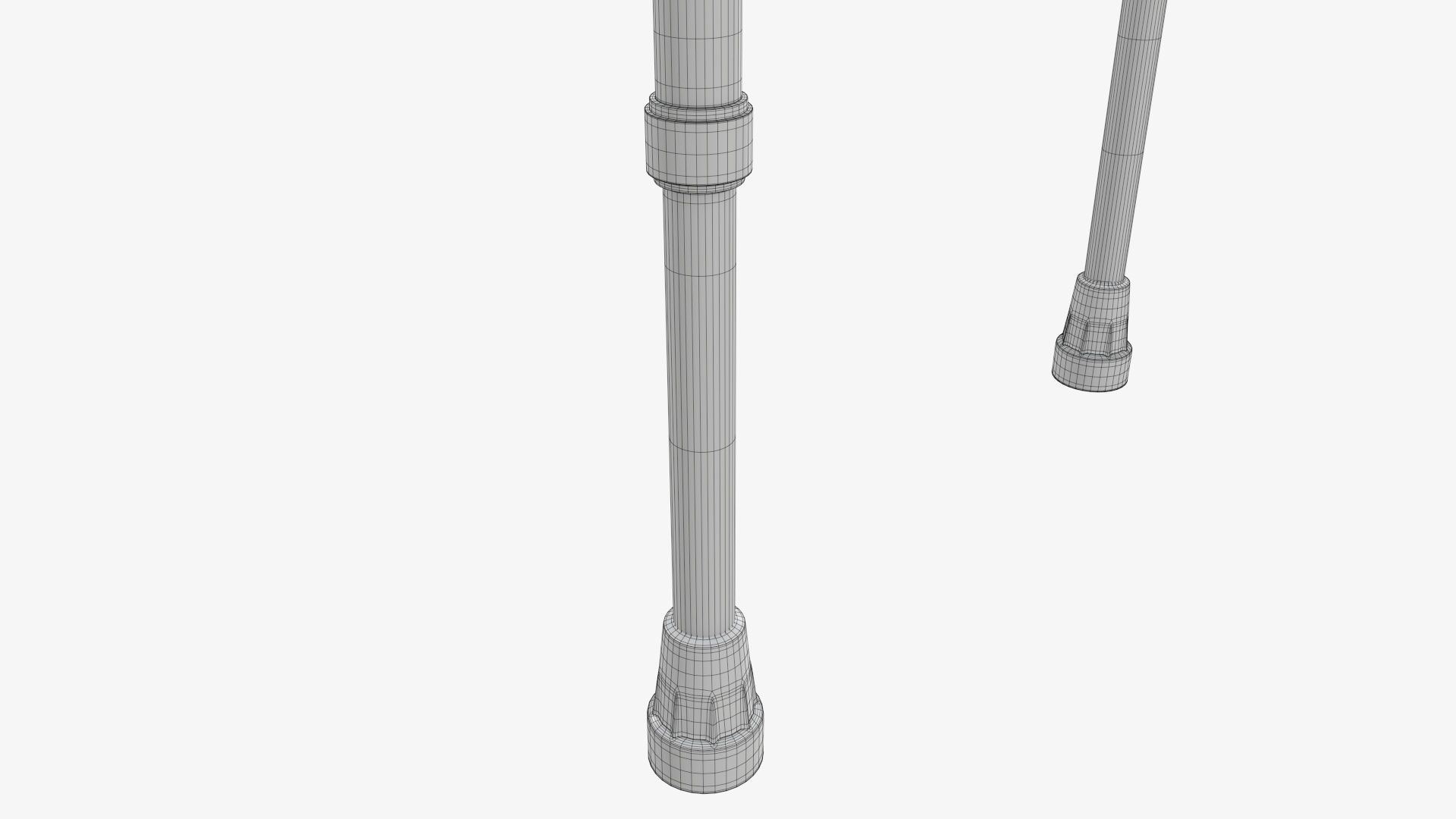 Forearm lightweight walking crutches 3D model_9