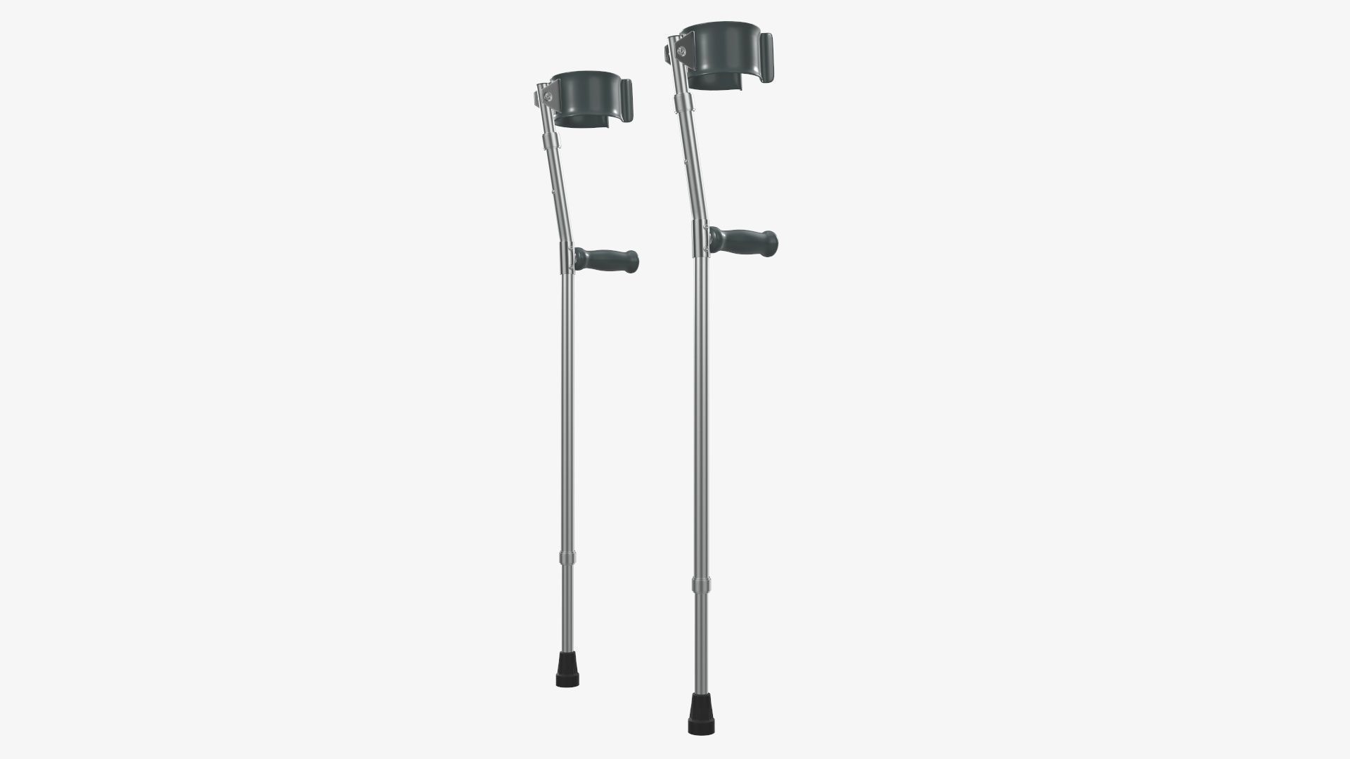 Forearm lightweight walking crutches 3D model_2