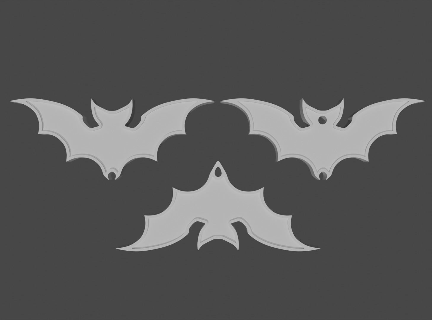 The Bat pendant 3D print model_7