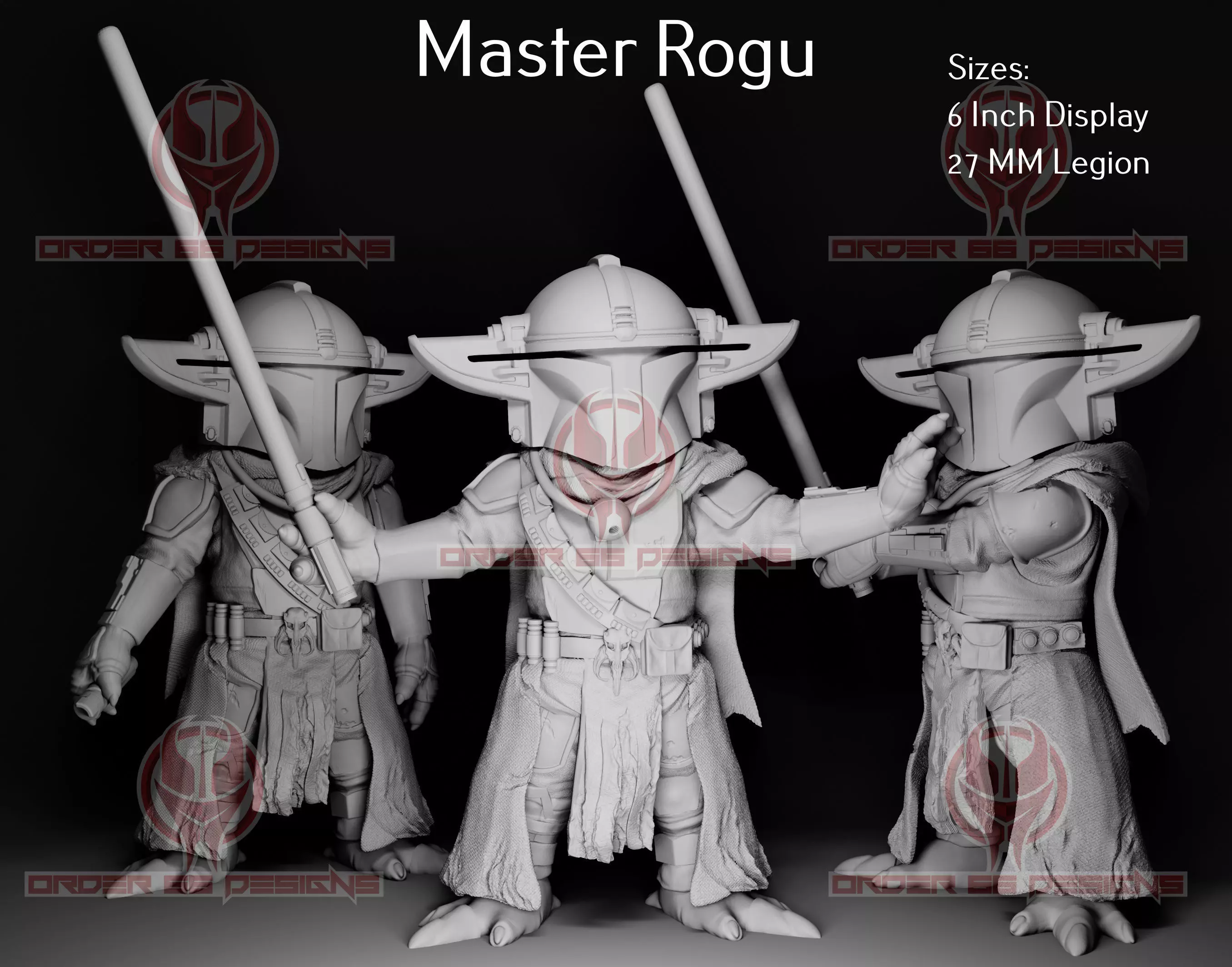 Adult Mandalorian Master Grogu The Child Concept 3 Poses 3D print model_0