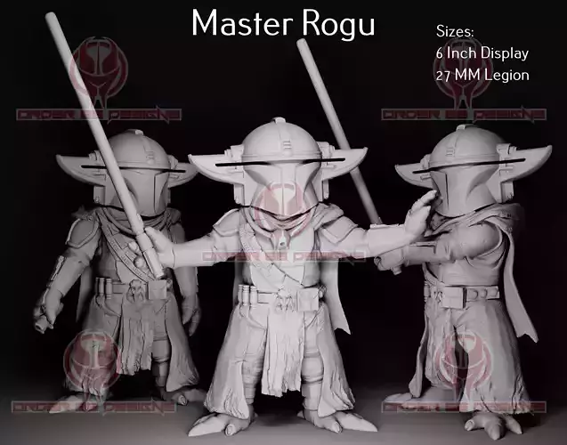 Adult Mandalorian Master Grogu The Child Concept 3 Poses