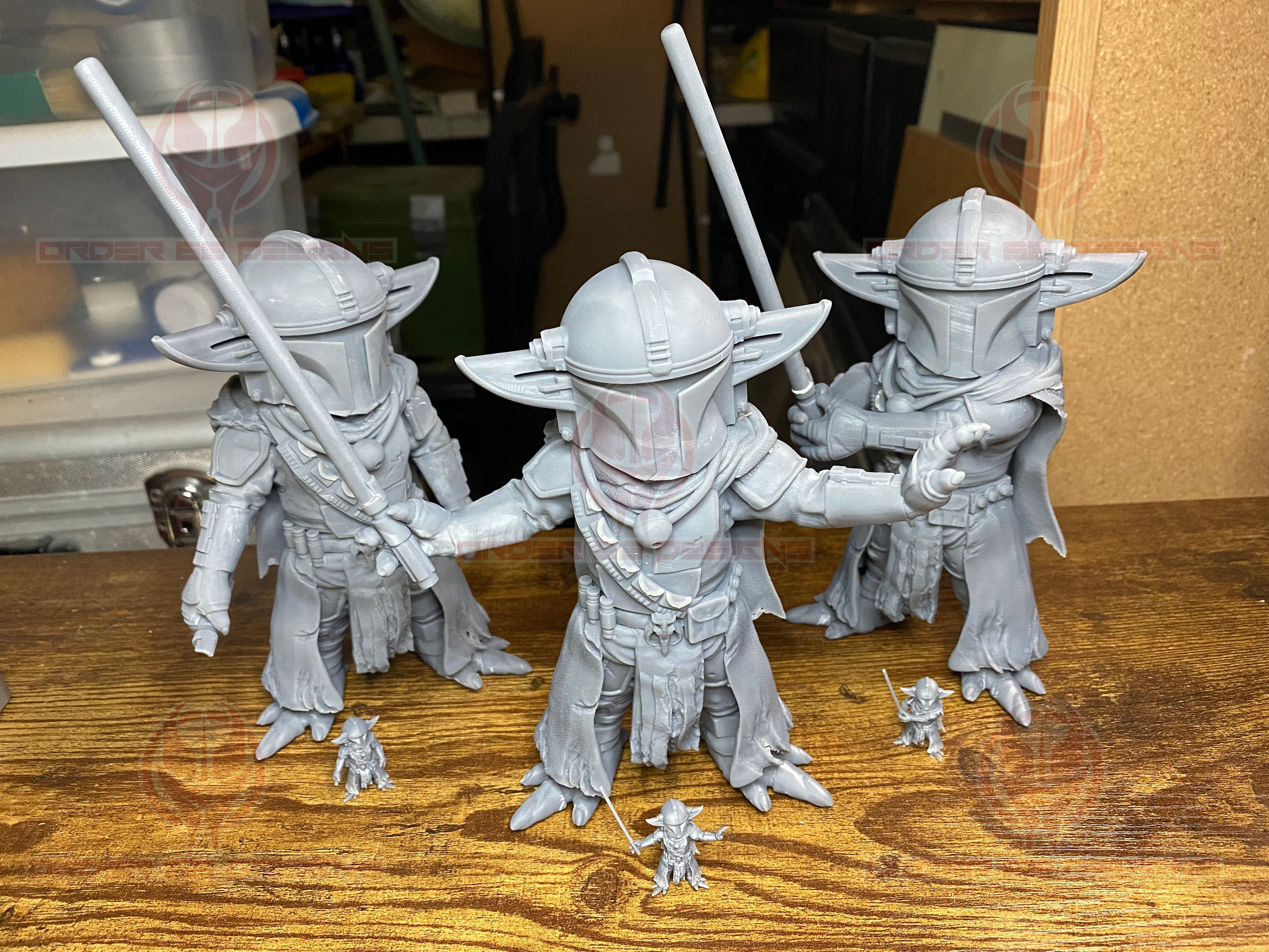 Adult Mandalorian Master Grogu The Child Concept 3 Poses 3D print model_4