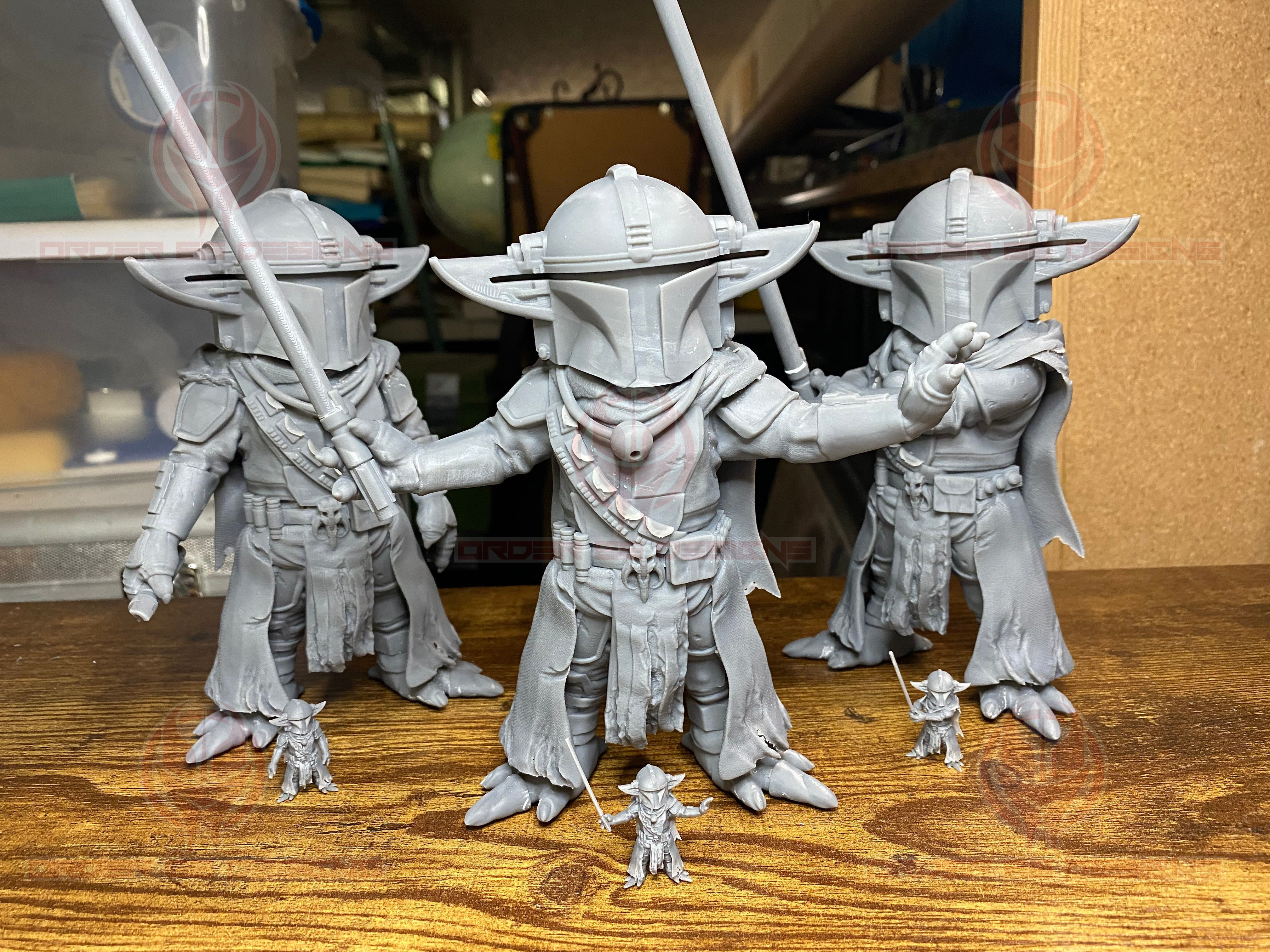 Adult Mandalorian Master Grogu The Child Concept 3 Poses 3D print model_5