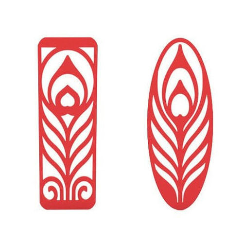 Bookmarks peacock feather cutouts 3D print model