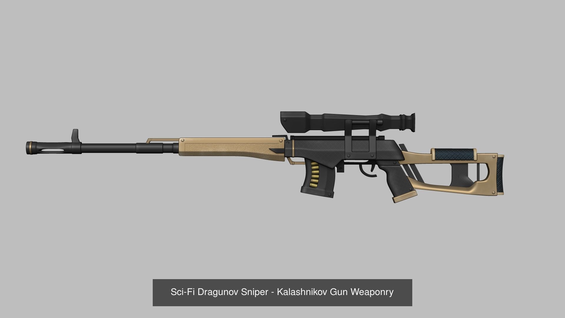 20 Sci-Fi Guns - Weaponry - Rifles Sniper Assault Submachine 3D Model Collection_30