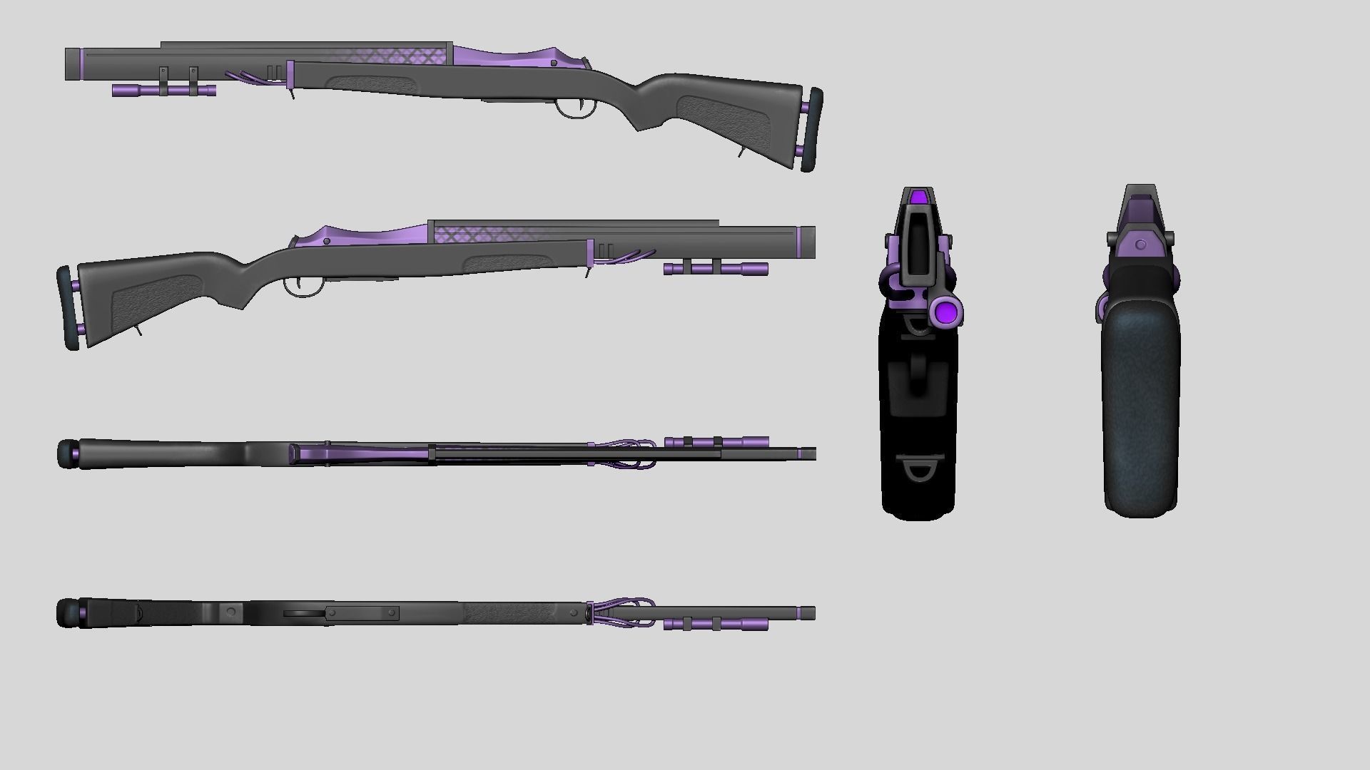 20 Sci-Fi Guns - Weaponry - Rifles Sniper Assault Submachine 3D Model Collection_111