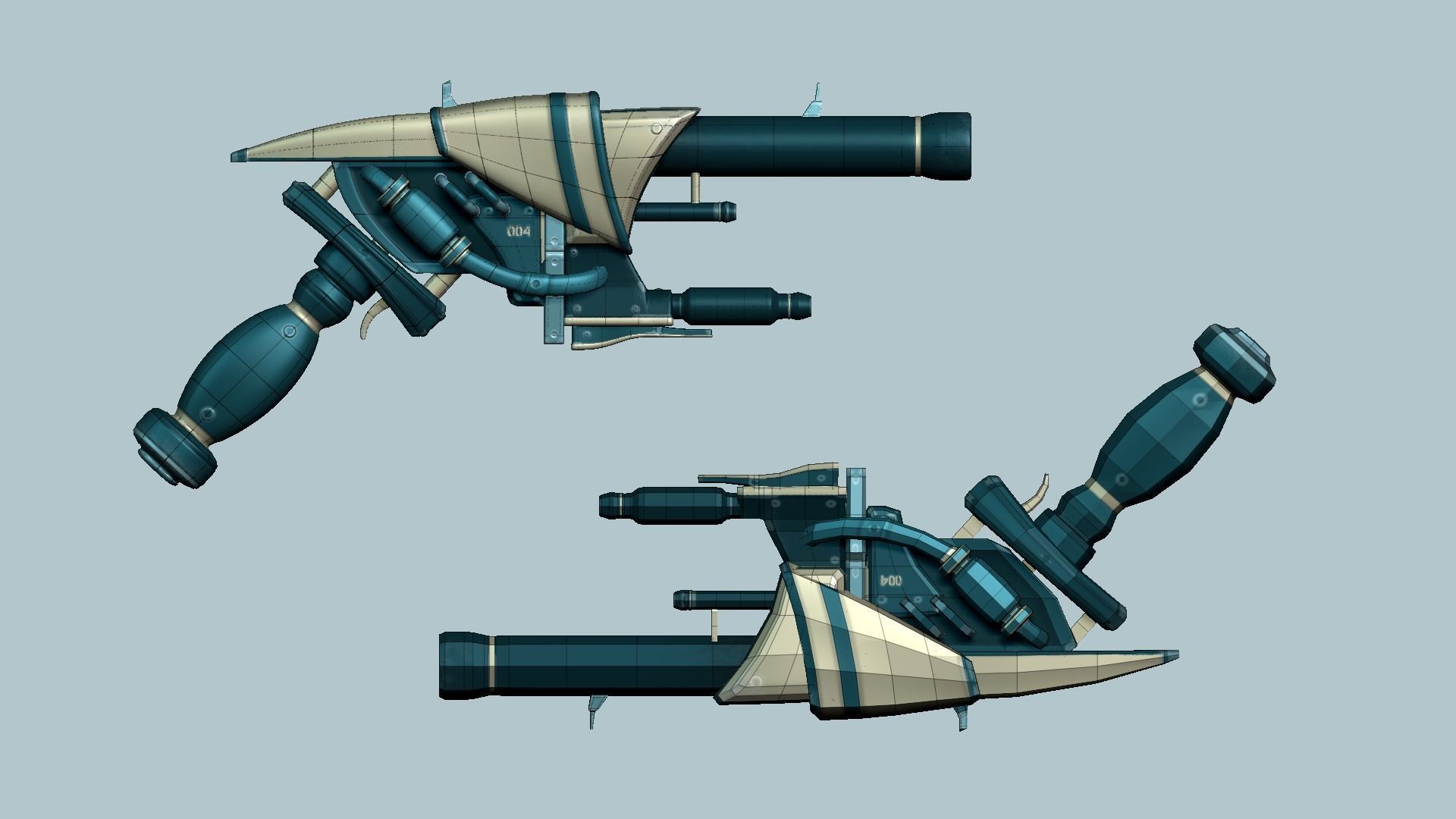 20 Sci-Fi Guns - Weaponry - Rifles Sniper Assault Submachine 3D Model Collection_19
