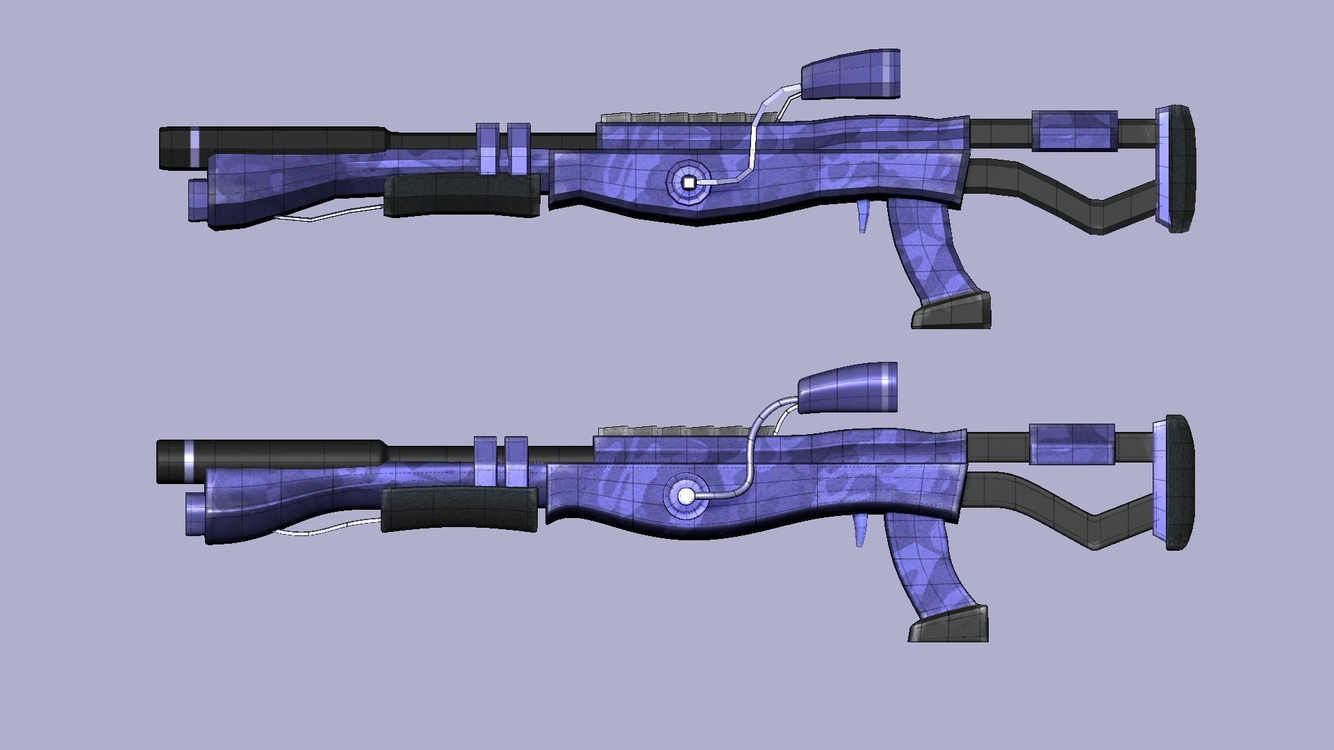 20 Sci-Fi Guns - Weaponry - Rifles Sniper Assault Submachine 3D Model Collection_86