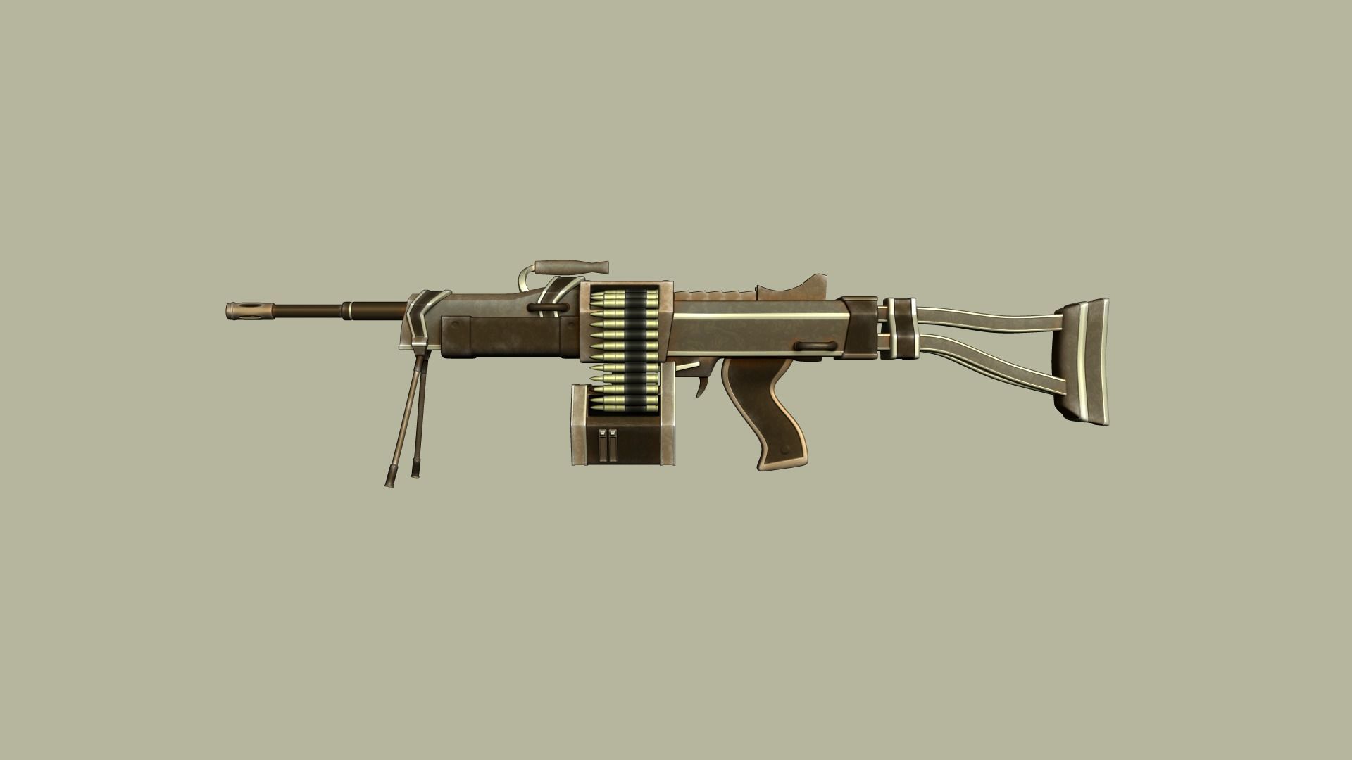 20 Sci-Fi Guns - Weaponry - Rifles Sniper Assault Submachine 3D Model Collection_47