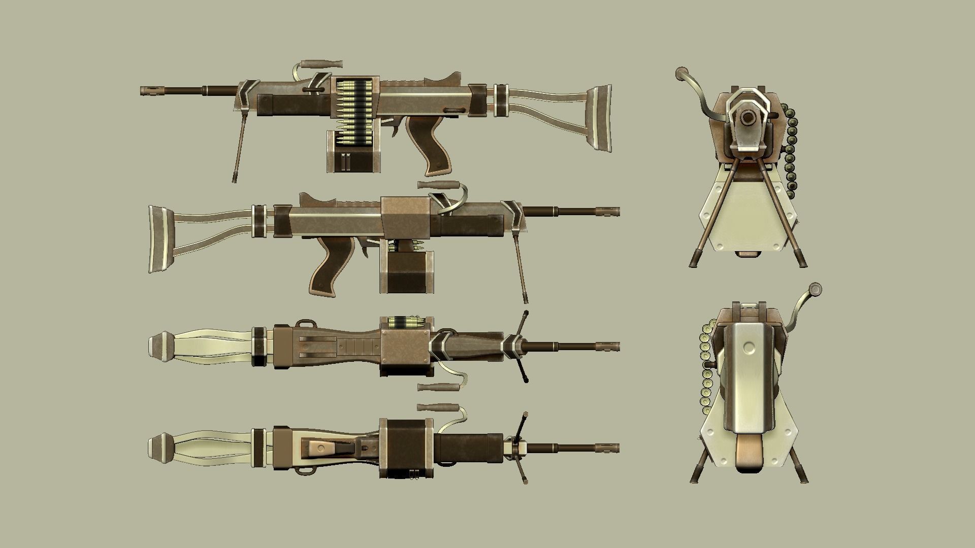 20 Sci-Fi Guns - Weaponry - Rifles Sniper Assault Submachine 3D Model Collection_50