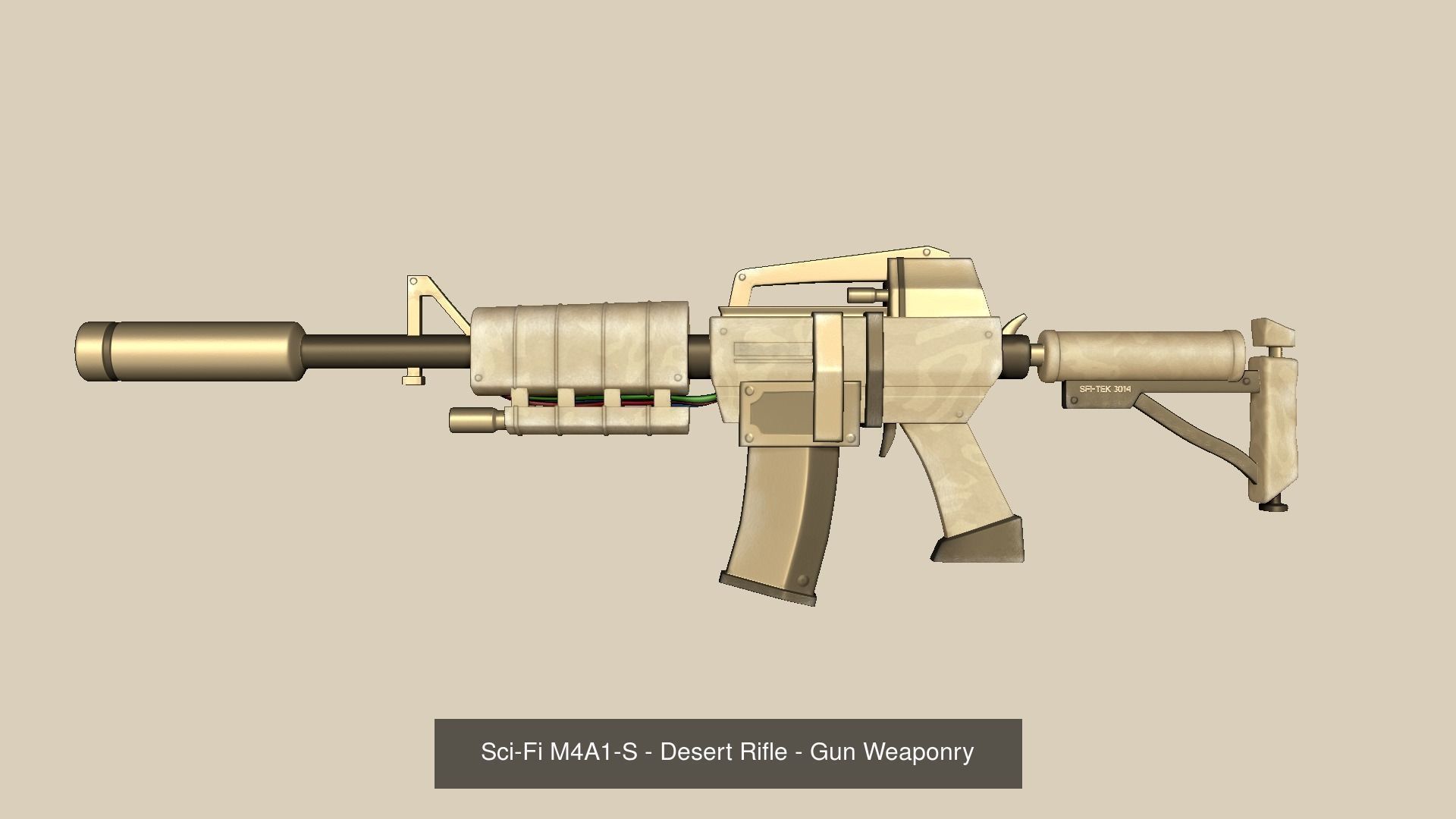 20 Sci-Fi Guns - Weaponry - Rifles Sniper Assault Submachine 3D Model Collection_28